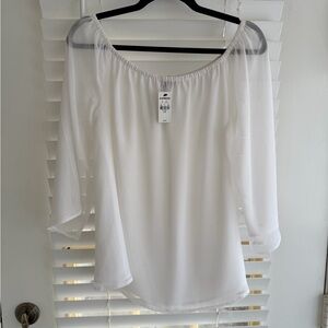Express White Off-Shoulder Blouse